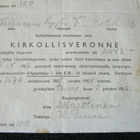 Jyväskylä SAKKOPERIMISKUITTI Kirkollismaksut 1956 - pikkukuva 2