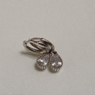Hopeiset Baby Hoop Pear Drop korvakorut, - pikkukuva 1