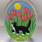 Iittala ' kissa ja tulppaanit' lasikortti! - pikkukuva 2