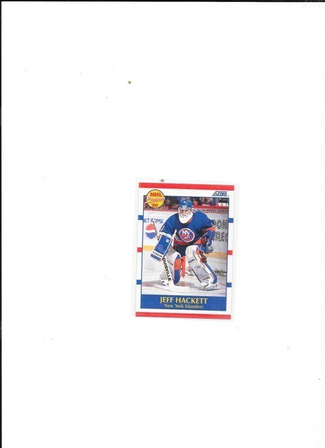 1990-91 Score #388 Jeff Hackett New York Islanders MV RC