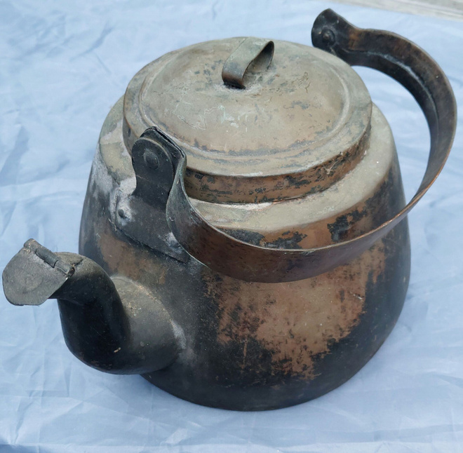 3L nokikahvipannu kuparia