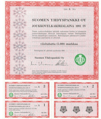 Okk obligatio SYP JVK_laina 1991 IV Litt B spec