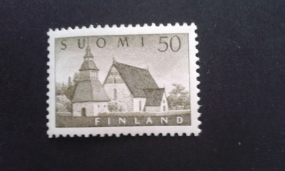 1957 yleismerkki lammin kirkko 50mk**