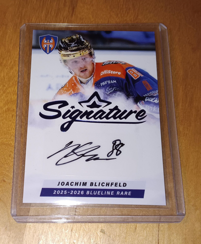 25-26 Blueline Signature Rare Joachim Blichfeld /20 Tappara