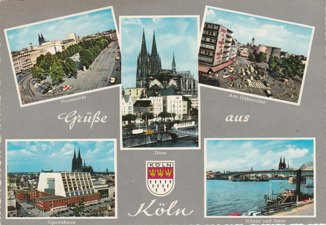 Postikortti, SAKSA, KÖLN,  vanha kortti 1960 luvulta