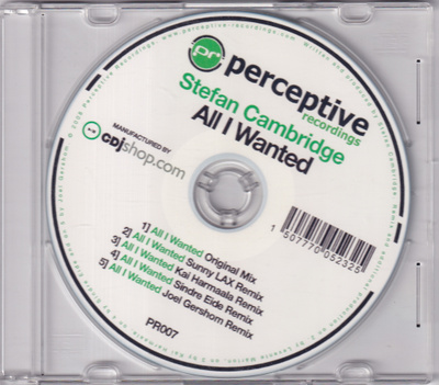 Stefan Cambridge - All I Wanted (CDr, Single)