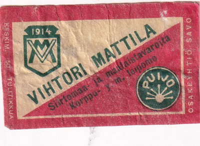 Vihtori Mattila, Puijo , siirtomaa ja maalaistavaroita  b586