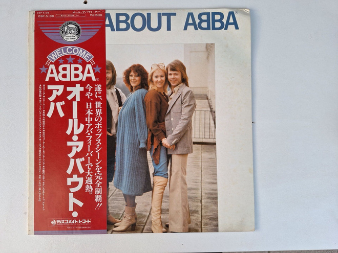 ABBA All About ABBA Japanilainen LP OBI DSP-5108