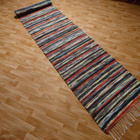 Räsymatto kirjava musta 253x73cm - pikkukuva 1