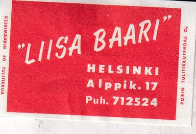 Helsinki, "Liisan Baari ", s98