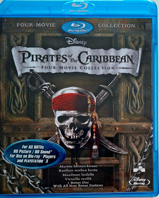 PIRATES OF THE CARIBBEAN, FOUR MOVIE COLLECTION BLU-RAY