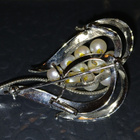 Vintage hopea Helmi riipus solki rintakoru Sterling - pikkukuva 3