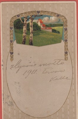 Talo kesämaisemassa - kulk v 1910
