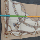 Silkkihuivi 86 cm ruskea / beige / vaalea / harmaa - pikkukuva 1