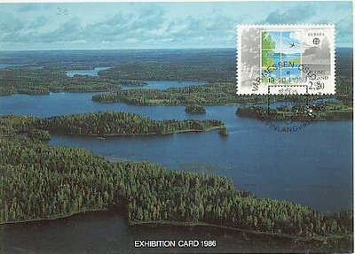 1986 postin Oslo-näyttelykortti