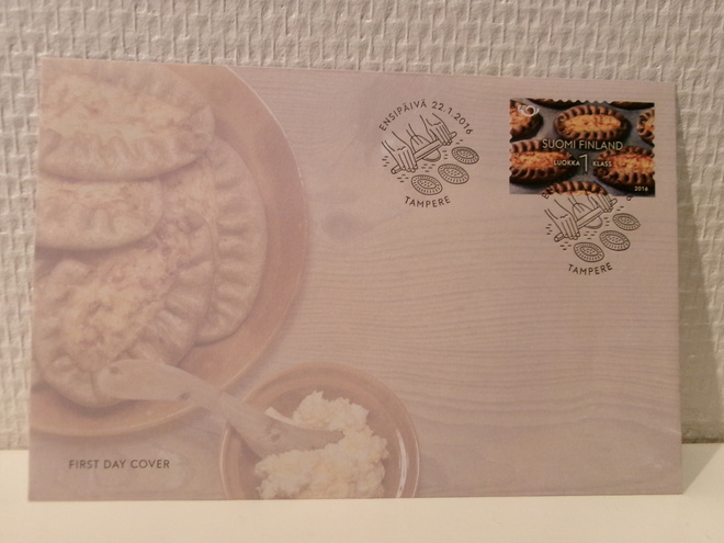 FDC- ensipäiväkuori -  Karjalanpiirakka - 2016