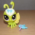 LITTLEST PET SHOP limenvihreä Geranium PERHONEN + amuletti - pikkukuva 1