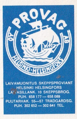 Helsinki, PROVAG, Laivamuonitus   . s55