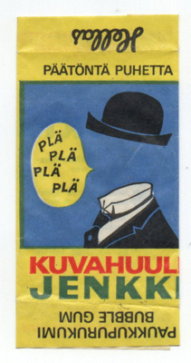 Purkkakääre Hellas. KUVAHUULI JENKKI. PLÄ PLÄ PLÄ PLÄ
