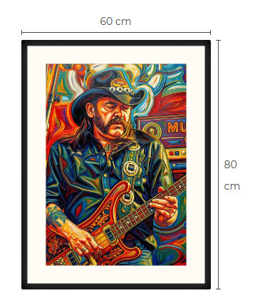 Uusi Lemmy Motörhead art print taulu 60 cm x 80 cm