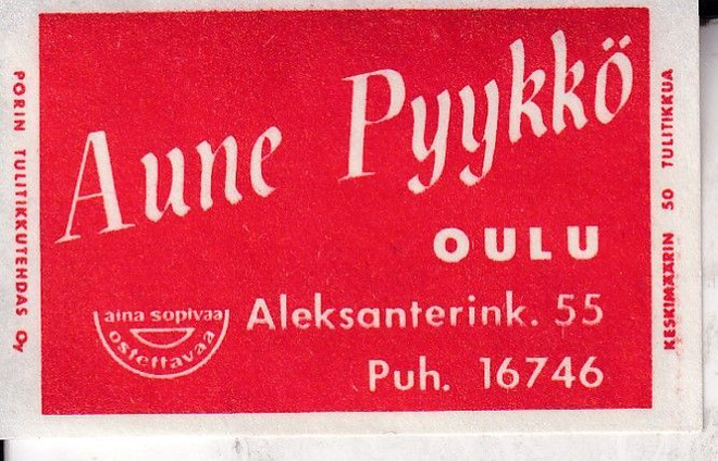 Oulu. Aune Pyykkö ,  s94