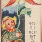 K Frykstrand Tyttö ja kukka - pieni kortti - pikkukuva 1