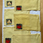Keltaiset vintage pöytätabletit, 6 kpl ( Koko 48 x 30 cm ) - pikkukuva 1
