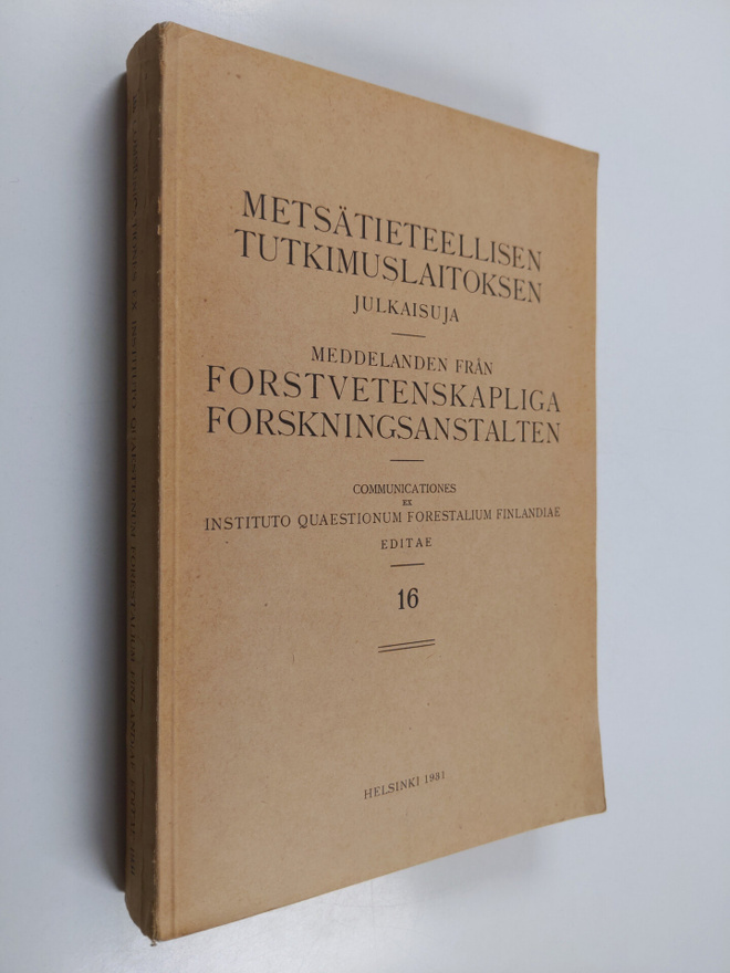 Metsätieteellisen tutkimuslaitoksen julkaisuja 16