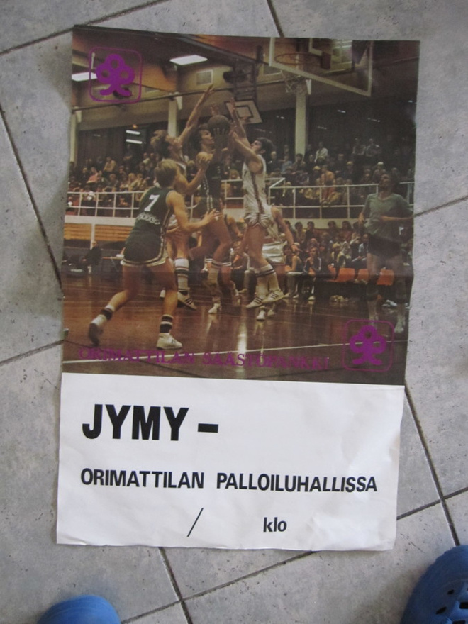 JYMY ORIMATTILAN PALLOILUHALLISSA - vanha juliste
