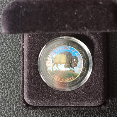 USA väritetty 5cent