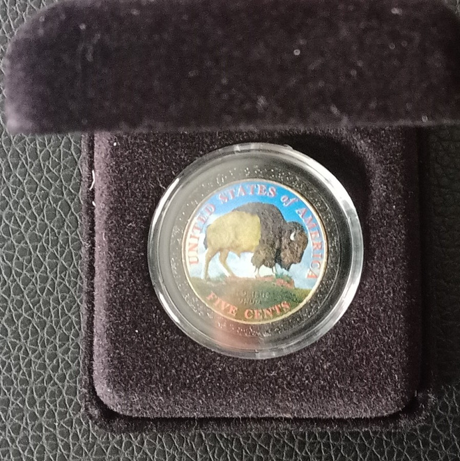 USA väritetty 5cent