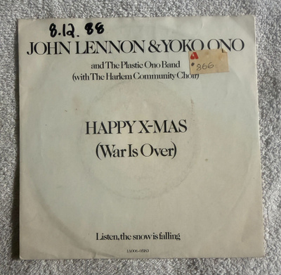 JOHN LENNON & YOKO ONO - HAPPY X-MAS (WAR IS OVER) 7" SINGLE