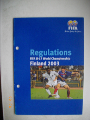 Regulations FIFA U-17 World Championships Finnland 2003