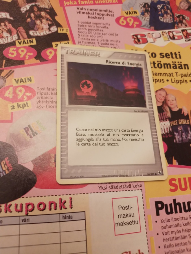 Ricerca di Energia 90/109 Ruby & Sapphire card ITA