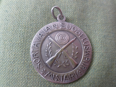 Sortavalan Suojeluskuntapiiri Mestari Ampuja v.1925 Mitali