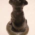KOIRA-FIGUURI 3.  VANHA MUSTA KIPSINEN KOIRA-FIGUURI - pikkukuva 4