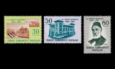 Turkki 1876-8 ** Maatalouspankki 100v (1963)