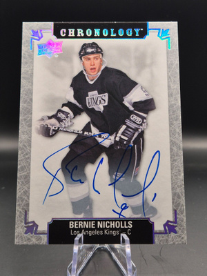 2018 UD Chronology Franchise History Bernie Nicholls Auto
