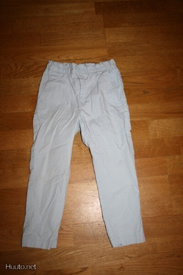 H&M vaaleansiniset puuvillahousut 110