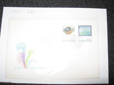 Suomi*Finland*FDC 7.9.1991 A.W. Finch