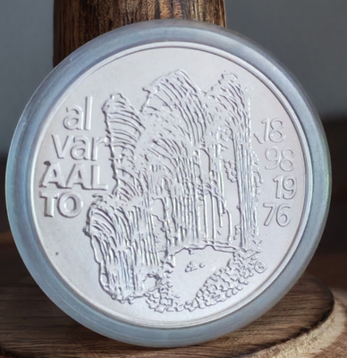 JUHLARAHA 100MK hopeaa (BU) "Alvar Aallon syntymästä 100v"