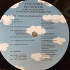 Vox Aurea in concert LP - pikkukuva 4