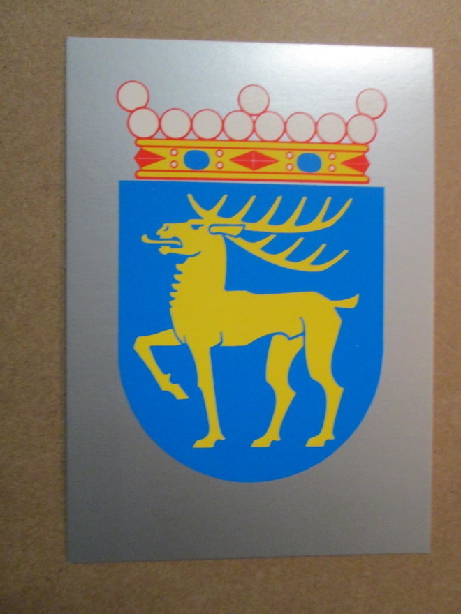 KULKEMATON AHVENANMAAN VAAKUNAKORTTI ÅLANDS VAPEN