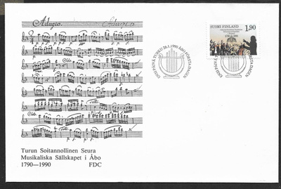 Orkesteritoiminta Suomessa 1990 FDC (LAPE 1099)