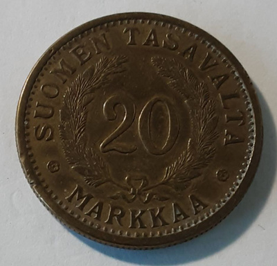 20 markkaa 1934, OK kuntoinen katso kuvat