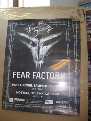FEAR FACTORY SUOMEN KEIKAT 2006 KEIKKAJULISTE