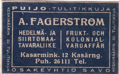 A. Fagerström, Kasamink. 12   b578