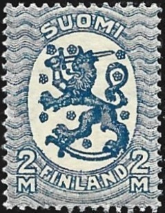 1925 M-17 Saarinen 2 mk sininen HR ** LaPe 120 B W 2