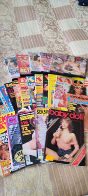 Iso kasa eri pornolehtiä + 6kpl laadukasta filmiä