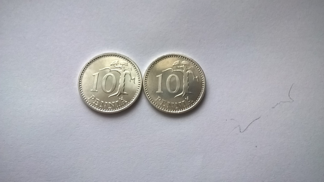 10 penniä v. 1983 K+N, Unc
